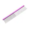 Pente de fileira reta para cães, pente de tosa para animais de estimação para remover pelos soltos, pente denso de aço inoxidável para gatos e cães, frete grátis