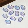 Cuentas de vidrio para peces con degradado bicolor y agujeros verticales, accesorios para joyería DIY para pulseras, collares y pendientes