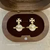 Novos Brincos Saturno de Zircônia Micro-Pavimentada de Alto Padrão para Mulheres, Modernos, Leves, Luxuosos, de Nicho, Doces, Fofos, Versáteis