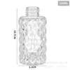 Botella de Fragancia de Diamante Vidrio Transparente Carga Automática Ratán Flor Seca Botella Vacía Decoración de Baño Dormitorio Botella de Aroma Sin Fuego