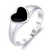 Nuevo Gancho de Calle Anillo Simple Personalizado Hiphop Hip-Hop Trendy Popular Pareja En Forma de Corazón Anillo para Hombre y Mujer Plata