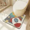 Tapete de chão Da Jiang fácil de limpar tapete de chão tuftado com flanela tapete de pé antiderrapante para vaso sanitário tapete absorvente de água de secagem rápida para banheiro