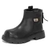 Botas Martin Nuevas 2026 para Niñas Mayores, Suela y Superficie Suaves, Versátiles de Caña Baja Estilo Coreano con Cremallera Lateral Botas de Chimenea