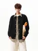 Suéter cárdigan retro de botones a presión color turquesa con cuello redondo para hombre y mujer, otoño invierno, peso pesado, de alta gama, versátil, tejido casual, prenda de abrigo