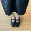 Sandalias Cerradas de Piel de Oveja Estilo Francés para Mujer, Estilo Retro de Verano con Aumento Oculto de Altura, Adecuadas para Uso en Exteriores, Mocasines de Paja Calados