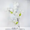 Buquê de Flores de Cerejeira Artificiais de Seda com Quatro Galhos Simulados, Flores de Casamento de Alto Padrão, Decoração de Sala de Estar, Arranjo Floral, Flores de Plástico