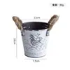 Maceta de hierro vintage estilo pastoral con diseño tridimensional de pájaro, maceta de hierro estilo americano, maceta de metal carnosa.