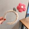 Te envío una florecita roja Jackson Yi con diadema de flores Aro de pelo de cordero Pasador para el pelo de niña Accesorios para el pelo lindos