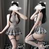 Lingerie Sexy Doce Cool Colegial Vestido de Rede de Uma Peça Uniforme de Estudante Jk para Role-Playing Tentação Paixão Terno