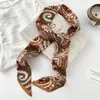 Lenço de Seda Longo de Bolinhas para Mulheres, Lenço de Pescoço Decorativo da Moda, Faixa de Cabelo Fina em Fita, Elástico de Cabelo Versátil, Cinto