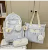 Mochila Nueva Transfronteriza para Mujer 2025 Nueva Mochila Escolar Versión Coreana para Estudiantes de Secundaria y Preparatoria Mochila de Gran Capacidad y Apariencia Elegante
