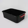 Organizador de brinquedos de plástico portátil de mão com tampa, caixa de armazenamento de plástico transparente, organizador de armazenamento, organizador de mesa