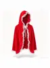 Capa de cosplay de Halloween, capa de estilo oscuro, capa con capucha navideña de Caperucita Roja para cosplay de rol de anime europeo y americano
