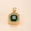 Pingente Único Atravessando Fronteiras Aço Inoxidável Fundição de Joias Zircônia Colar Banhado a Ouro 18K Alto Padrão DIY Acessórios de Joias Fábrica