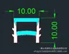 Mangueira de silicone embutida sem desgaste, dobrável, dividida, silicone macio, capa para barra de luz LED de silicone flexível, fita de luz de silicone flexível