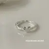 Anillo de Corazón de Plata de Ley S925 para Mujer, Diseño de Nicho, Estilo Minimalista, Anillo Dulce y Elegante