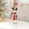 Rena de Feltro de Lã Europeu Boneco de Neve Decoração de Quarto Corredor Mesa Cena de Natal Americana Decoração de Janela