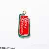 Colgante de Aleación Esmaltada Navideño Colgante de Gota Papá Noel Muñeco de Nieve Reno Colgante de Dibujos Animados Accesorios para Joyería DIY Pulsera Al Por Mayor