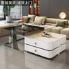 Mesa de Centro de Lujo Ligero para Sala de Estar, Nuevo Modelo 2026, Minimalista Moderno Cuadrado de Pizarra para Apartamento Pequeño y Juego de Mueble de TV