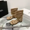 Botas geniales con cremallera trasera botas geniales para mujer versátiles apiladas hermosas romanas tacón oculto western 2026 nuevas de punta abierta botas geniales