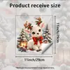 Pegatinas Decorativas Adhesivas de Ciervo Blanco Lindo Navideño Extraíbles para Pared de Dormitorio Pegatinas Decorativas de Atmósfera Festiva