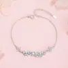 Pulsera de Pie de Mariposa Plata 999 Estilo Dulce y Amoroso para Mujer Pulsera de Borla Gradiente de Pegamento Pendientes de Zirconia para Chica Super Inmortal
