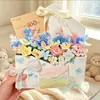Kit de Materiales DIY Creativo Estilo Ins de Florero de Cerámica Transparente tipo Sobre con Acabado de Alta Gama, Ramo Eterno, Regalo de San Valentín