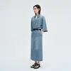 Vestido de Mezclilla Delgado de Lujo Ligero Vintage para Mujer, Estilo Verano 2026, Vestido Casual de Alta Gama Moderno y Elegante