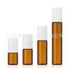 Botella Marrón con Rodillo 2ml 3ml 5ml 10ml Botella de Vidrio para Aceites Esenciales Botella con Rodillo para Perfume Botella para Crema de Ojos