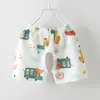 Pantalones cortos de algodón puro hechos a medida, estilo ligero de verano, para bebés niños y niñas, con diseño de entrepierna abierta, adecuados para lactantes, ropa fina de verano