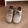 Sapatos Flats Birkenstock com Tiras de Contas Retro Francesas para Mulheres 2025 Novos Sapatos Casuais com Solado Macio Fosco