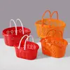 Cesta para Colher Morangos, Cereja, Nêspera, Ovo, Mirtilo, Amora-vermelha, Caixa de Presente com Doces, Bola de Banho para Banheiro, Cesta Plástica Portátil