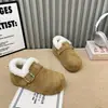 Zapatos Birkenstock Cálidos y Esponjosos para Mujer 2026 Invierno Nuevo Estilo Mocasines de Celebridad de Internet de Moda Versátiles para Exteriores Zapatos de Algodón para la Nieve