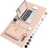 2025 Estilo Caliente Pad de Ratón de Cuero de Punto Pad Grande para Escritorio Impermeable Pad para Escribir de Oficina de Computadora Logo Imprimible