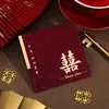2025 Novo Casamento Casamento Casamento Bloqueando Porta Envelope Vermelho Especial de Casamento Estampagem a Quente Pequena Bolsa de Casamento Palavra Feliz de Casamento