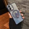 Adecuado para Iphone17 Diamante de Imitación Brillo Mariposa Soporte Funda para Teléfono Móvil Magnética Apple 16Pro Cubierta Protectora Anticaídas I15