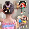 Faixa de Cabelo Fofa Infantil Elsa Branca de Neve Corda de Cabelo Bola de Laço para Menina Prendedor de Cabelo de Menininha