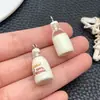 Brinquedo de Comida Artificial Estéreo DIY Homem de Gengibre Garrafa de Leite Cone com Pingente de Olho de Ovelha Pingente de Bolsa Acessórios para Corrente de Celular