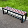 Sillas de Fila, Sillas de Parque, Bancos para Exteriores, Sillas de Fila de Hierro Forjado Anticorrosión y Madera Plástica, Asientos Públicos para Centros Comerciales, Bancos de Descanso para Patios