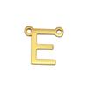 Colgante creativo dorado de doble orificio de 26 letras acero inoxidable chapado en oro de 18K no se decolora producción DIY