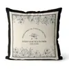 Funda de Almohada Floral de Lujo Ligero Estilo Francés para Sofá y Cabecero de Cama del Hogar, Cojín Blanco y Negro, Venta al por Mayor de Cojines para Sofá de Sala de Estar