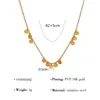 Colar Clavícula Estilo Europeu e Americano com Borla de Pérolas e Disco de Metal, Banhado a Ouro 18K, Versátil, Moda Nicho, Novo Acessório para Mulheres