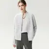 ¡La pieza perfecta para superponer! Chaqueta de algodón con patrón de cuadros de cachemira y doble cremallera, cárdigan de punto de manga larga de color liso y prenda exterior estilo chaleco