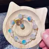 Pulseira de Cristal Recomendada no Xiaohongshu Pulseira de Contas de Vidro de Nicho de Alta Qualidade Atacado Transparente como Gelo Melhores Amigos Estudantes Presentes