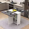 Mesa de jantar dobrável para casas pequenas, móvel com rodas, retangular extensível, simples, multifuncional, pequena mesa de jantar