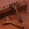 Peine de Masaje de Sándalo Regalo Souvenir, Peine de Dientes Anchos para Hombro, Cuello, Cara, Planta del Pie, Meridianos y Cuero Cabelludo, Personalizable con Logo
