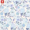 Tecido 100% algodão 40S estampado com pequenas estampas florais, adequado para vestidos femininos e infantis, camisas e artesanato DIY, disponível em estoque
