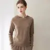 Sudadera con capucha Konsaini Yarn 100% Cachemira para mujer Lista para usar Suéter de Cachemira Versátil Casual