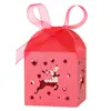 Caja de Dulces de Reno Navideño Caja de Dulces Hueca con Bendición Caja de Empaque de Chocolate para Celebración Festiva Transfronterizo