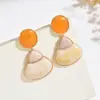 Pendientes Geométricos de Resina Vintage con Forma de Gota de Agua para Mujer, Pendientes de Nicho de Alta Gama con un Diseño Transfronterizo Exagerado